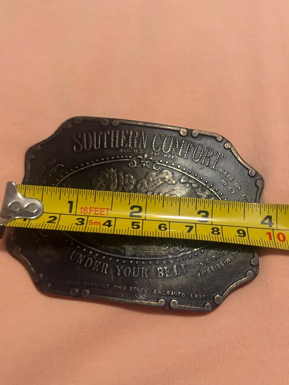 Vintage 1970’s Southern Comfort (Under Your Belt) Belt Buckle + A GIFT 🎁